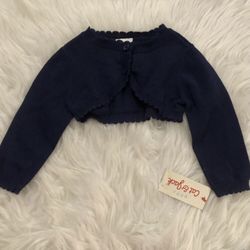 NWT Cat & Jack 6-9M navy blue baby sweater