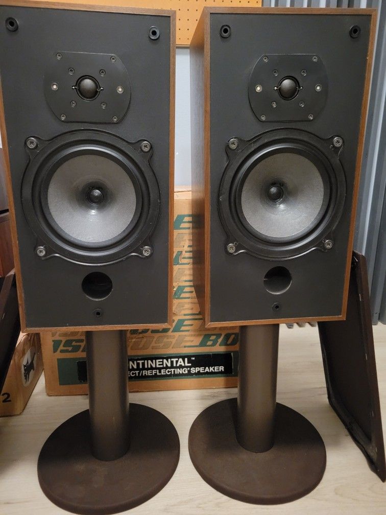 Vintage Speakers B&W Model DM -10 with Original Stand .