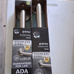 2 Stainless Steel Grab Bars