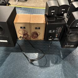 Lot Of Speakers, Subwoofers And Surround Sound