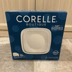 Corelle “Cherish” 16-Piece Glass Dinnerware Set – Like New! 🍽️