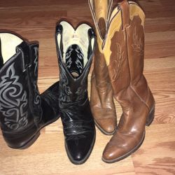 Justin cowboy boots size 8 and 7. Rodeo or Boot scoot’in boogie !