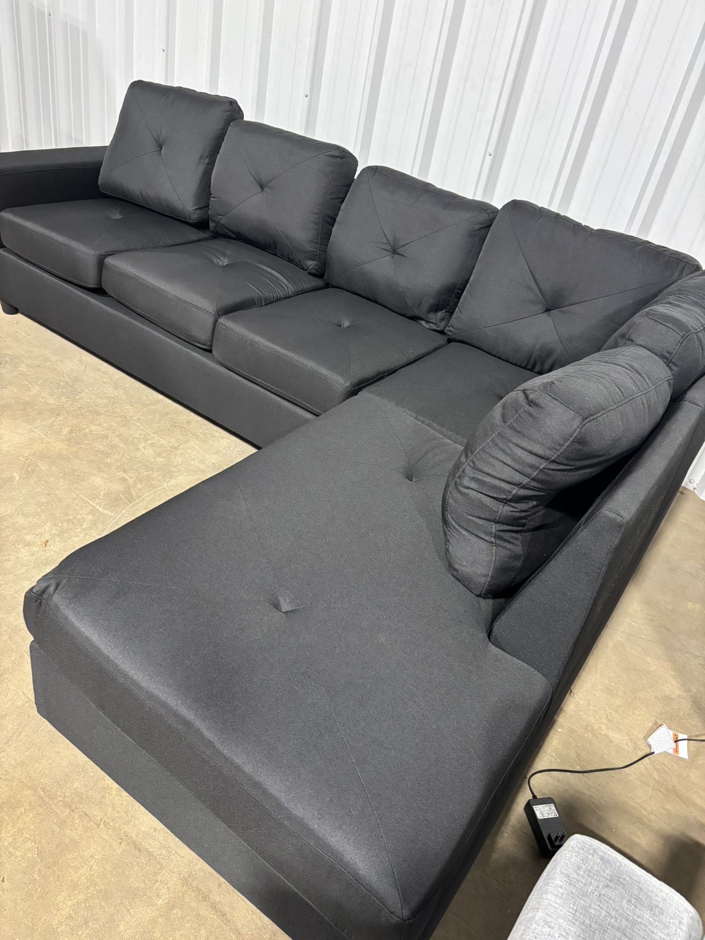 * Brand New * Black Sectional Couch Delivery Available