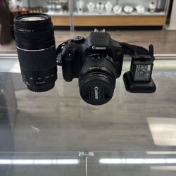 Canon Eos Rebel T7 2 Lenses 2 Batteries & Charger