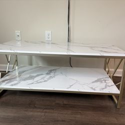 White Marble Coffee Table 