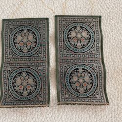 Pair Of Kashmiri Silk Wall Hangings