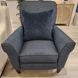 Mathis Brothers Upholstered Armchair With Footrest