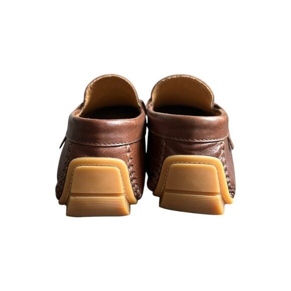 TED BAKER London Men's Tan Leather Penny Slip On Loafers US