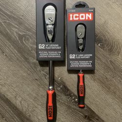 Icon G2 1/4, 3/8 Locking Flex Head Ratchet