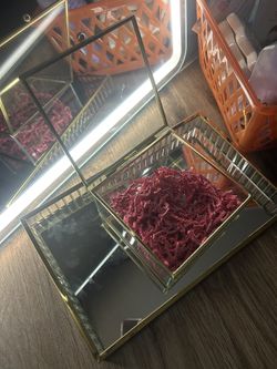 2pz Glass Containers For Makeup/jewelry 