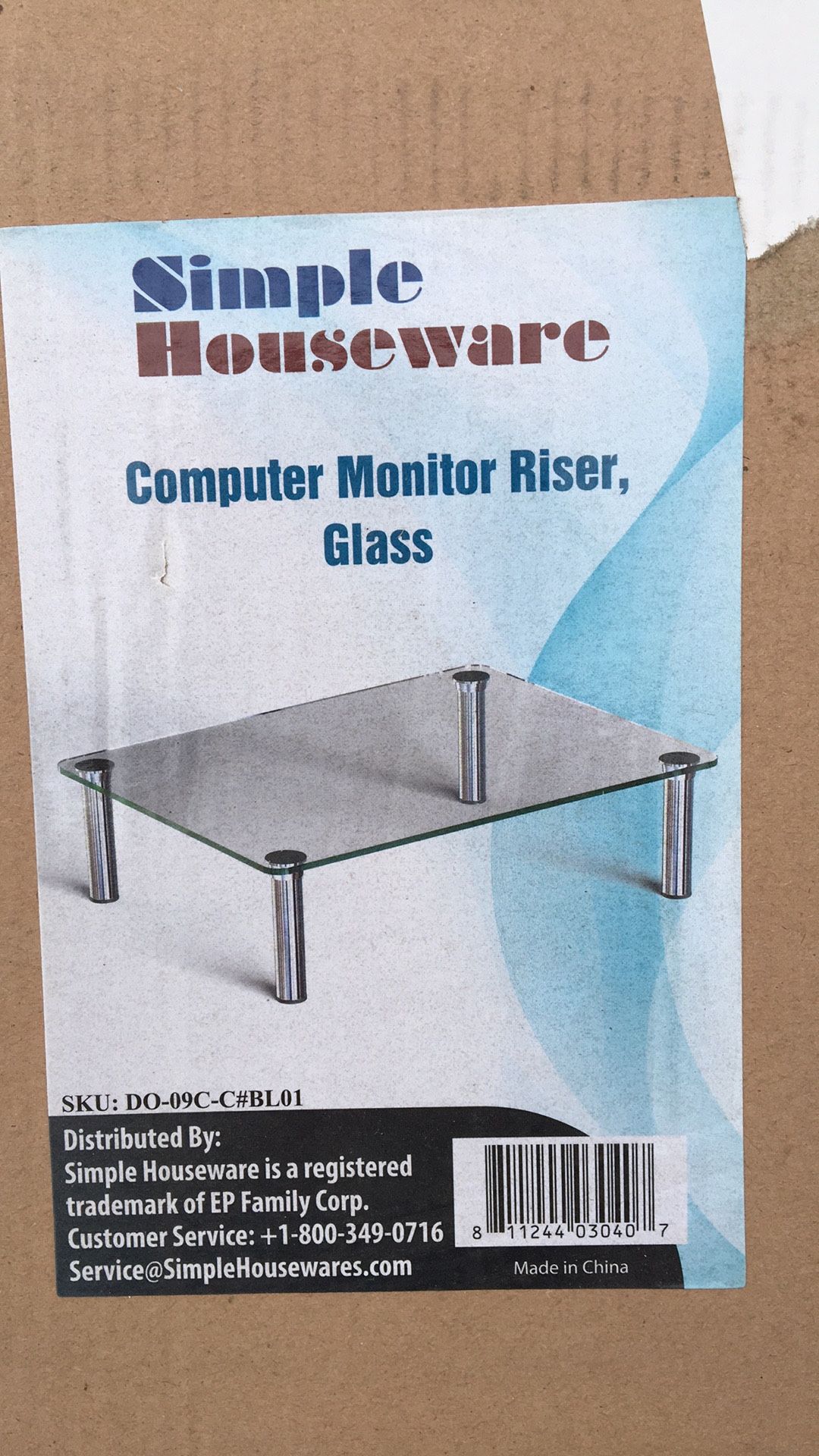 Glass Computer Monitor Riser 