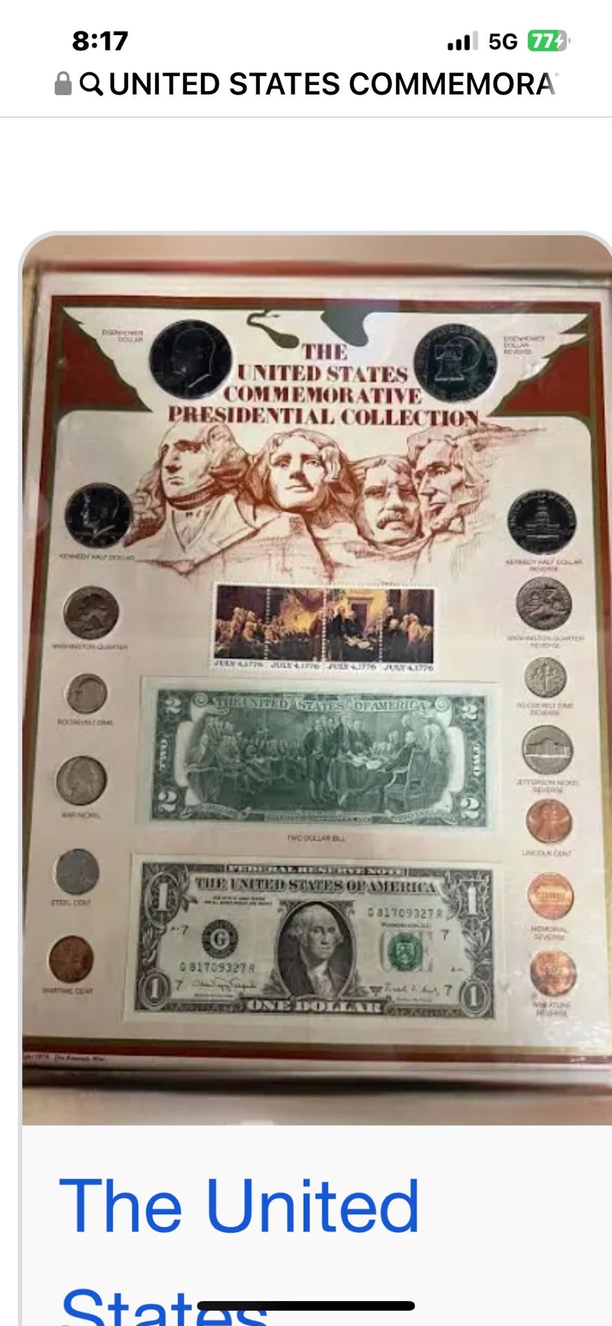 UNITED STATES COMMEMORATIVE PRESIDENTIAL COLLECTIOP