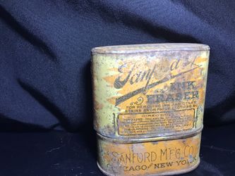 Antique ink holder with glass bottles