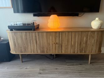 Mid-Century Modern Wood TV Console Sideboard