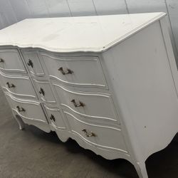 By Drexel Touraine French Style Custom Drexel Dresser Bureau 9 Drawer Vintage Solid wood