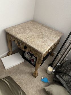 Marble top corner tables