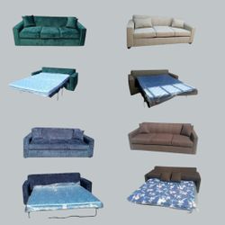 BRAND NEW  SOFAS COUCH  LOVESEAT  WITH QUEEN BED Q