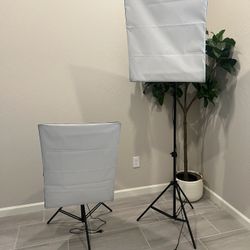 RALENO Softbox Photography Lighting Kit 20"X28" Photography Continuous Lighting System Photo Studio Equipment with 2pcs E27 Socket 5500K Bulb,Photo Mo