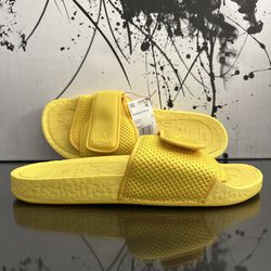 Adidas Boost x Pharrell Slides Yellow Mens Size 13 H04407 Chancletas HU
