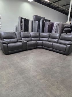 6pc Leather Sectional Recliner-Free Delivery‼️