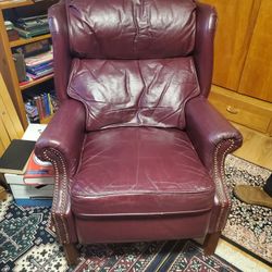 Burgandy Leather Recliner