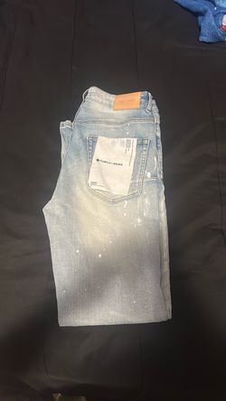 Purple Brand Light Wash Distressed Jeans