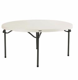 Lifetime 60" Round Commercial Grade Nesting Folding Table Brand New in Box