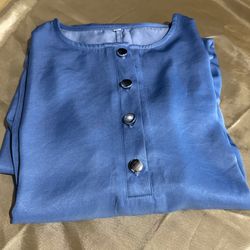 Blue Modest Dress** Vestido azul modesto**