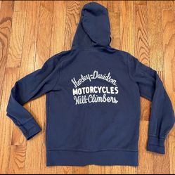 Harley-Davidson Y2K Biker Womens Hill Climbers Hoodie Sweatshirt Sweater Large