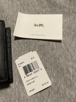 NWT Coach F74991 Men s 3 In 1 Compact ID Wallet Pebble Leather