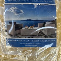 Outdoor Furniture Cushions And Back Pillow (3x)