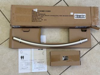Brand New Shower Curtain Rod 32 to 40 Inch Dual Mount Curved Stall Rod