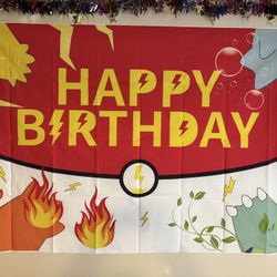 Pokémon Birthday Backdrop