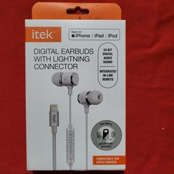 Itek Digital Earbuds with a Lightning Connector