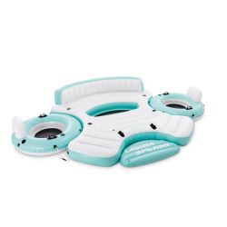 Intex Laguna Splash Island Floating Water Raft with 2 Detachable Lounge Tubes 