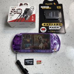 PSP 3000 Clear Purple With 100 Games Installed 