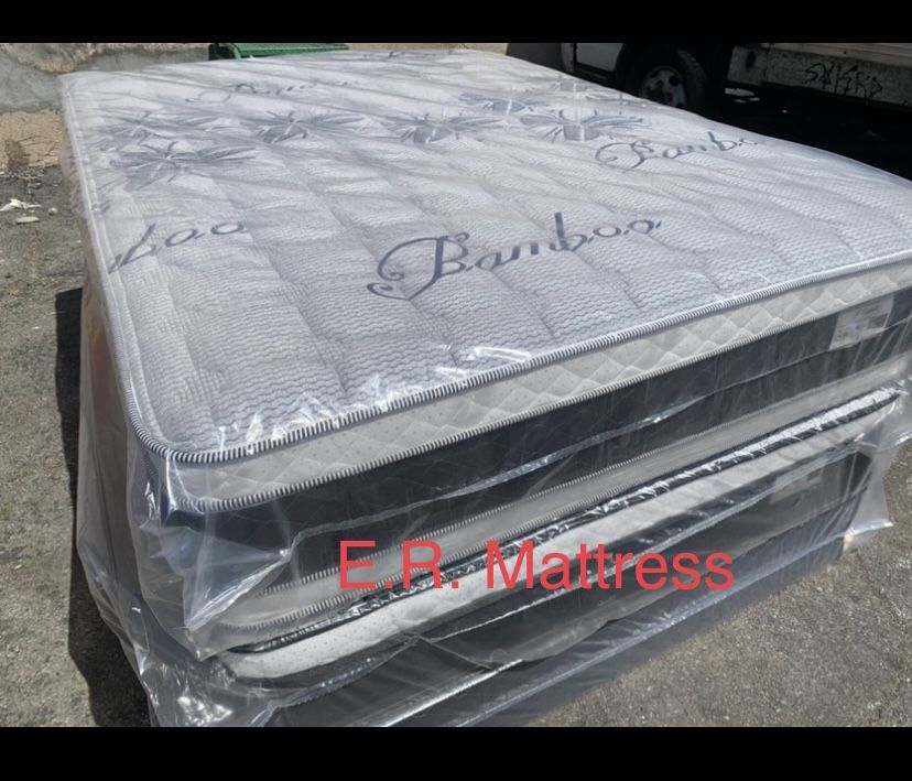 🔆🛏Mattress Pillow Top 💤🔅 ❇️ 12” inches tall ✳️All Sizes In Stock  ✴️SAME DAY DELIVERY🚚 ✅Queen sizes $199 ✅Full sizes $180 ✅Twin sizes $130 ✅Cal k