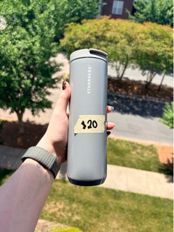 Beautiful sparkly grey Starbucks cup / water bottle