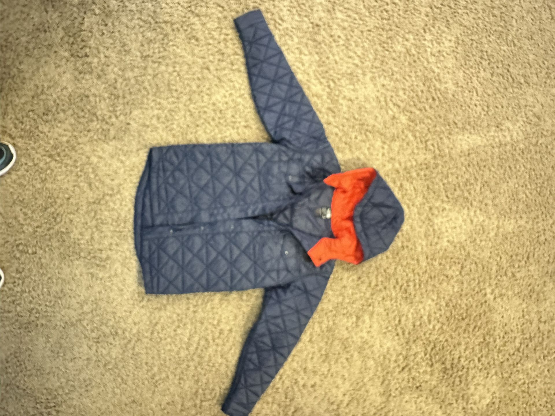 North Face kids Medium Navy And Orange Jacket