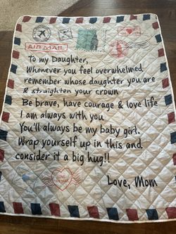 NEW Blanket For daughter, Message “Love” 2