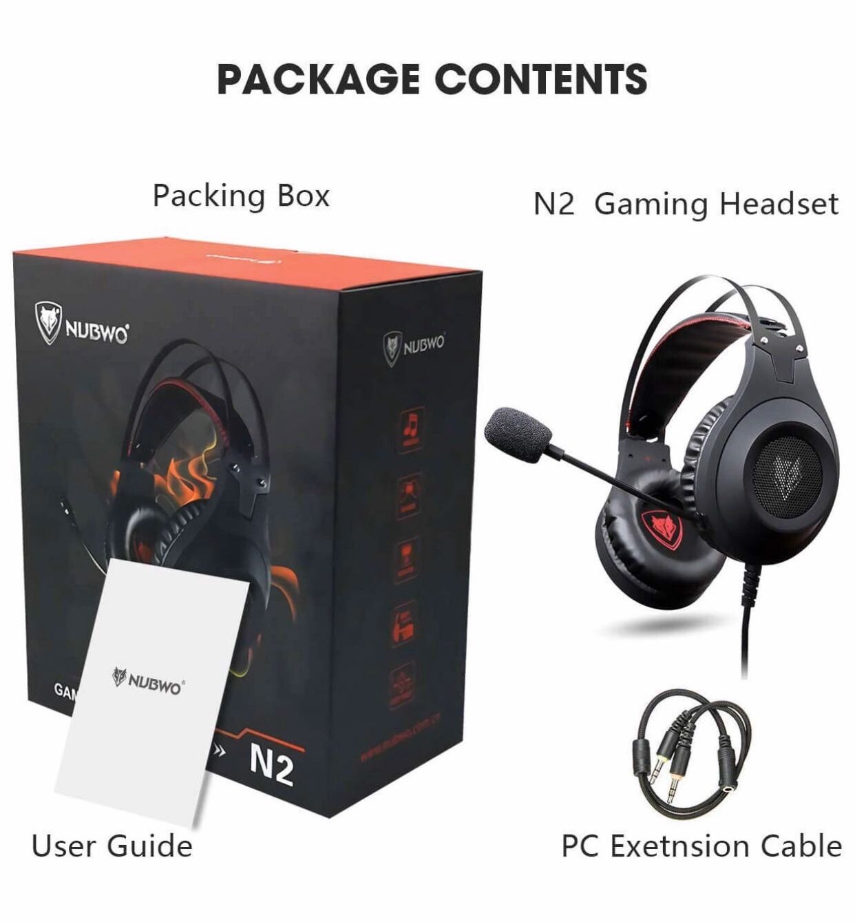 Gaming Headset for Xbox One, PS4, PC, Controller, NUBWO Wired Gaming Headphones with Microphone and Volume Control for PC / Ps4 / Xbox one 1 / Phone/