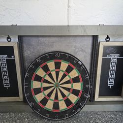 Dart Board And Cabinet 