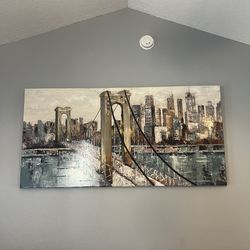 Beautiful painting of New York City Bridge
