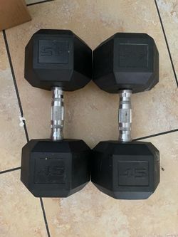 Set of 45 lbs dumbells
