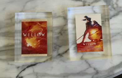 acrylic promotional paperweights for the 1988 film Willow.