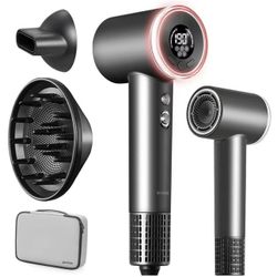 Hair Dryer with Diffuser, Professional High-Speed Blow Dryer, Negative Ionic Hair Dryers for Women, 110,000 RPM Fast Drying, 5 Temps & 3 Speeds, with 