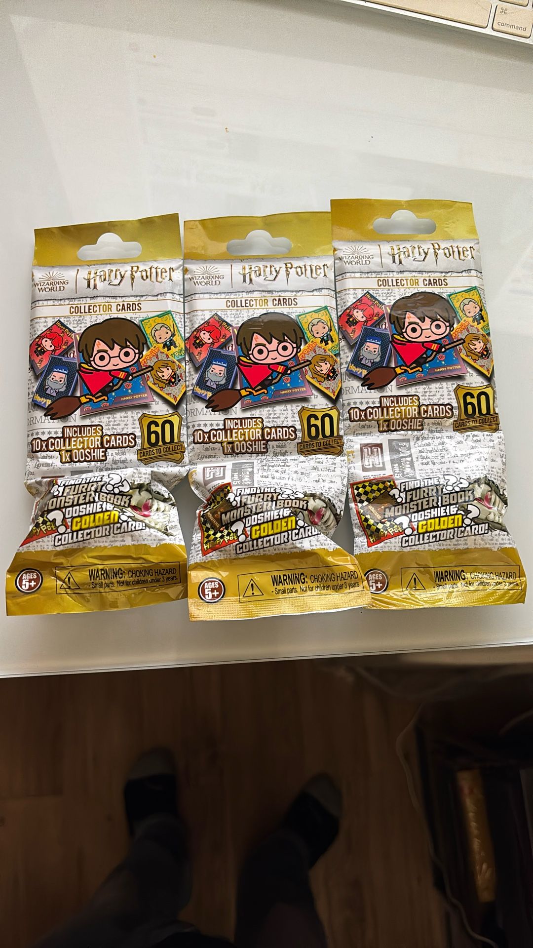 Harry Potter Ooshies Collector Cards Pack New & Sealed Qty 3