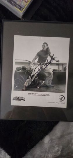 Authentic Jason David Frank autographed Media only Publication photo Power Rangers Red Ranger