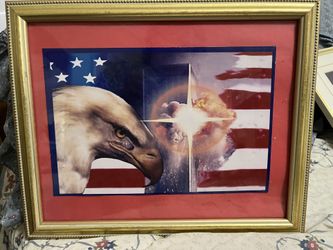 911 Patriotic Framed Picture