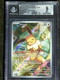 Pokemon Eevee Promo Prismatic Evolution Grade 9
